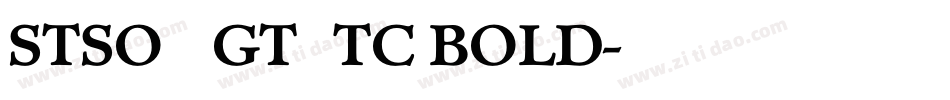 STSONGTI TC BOLD字体转换